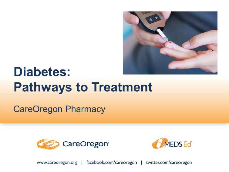 Diabetes Pathways To Treatment presentation Slide Deck Cover