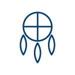 tcc An icon of a native american symbol of a circle with a cross inside it used here to represent our tribal care coordination